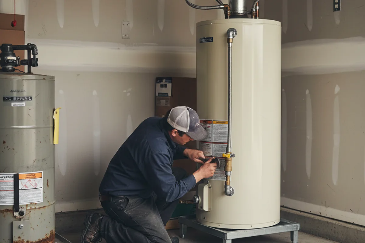 Water heater and shutoff valve replacement in Adamsville